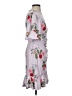 Keepsake 100% Polyester Print Gray Casual Dress Size S - photo 4