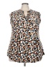 Cocomo Brown Sleeveless Blouse Size 3X - photo 1