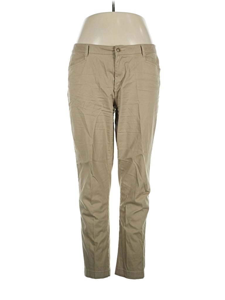 Pre-owned Lands' End Khaki Pant In Tan