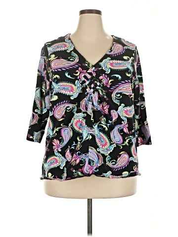 Caribbean Joe 3/4 Sleeve Blouse (view 1)