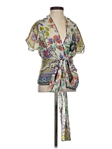 ETRO Short Sleeve Silk Top (view 1)
