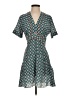 Sandro 100% Silk Argyle Teal Casual Dress Size 36 waist - photo 1