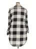 White Mark 100% Polyester Checkered-gingham Gray 3/4 Sleeve Blouse Size 2X - photo 2