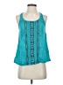 Ella Moss 100% Cotton Teal Sleeveless Blouse Size XS - photo 1