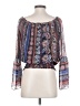 Venus 100% Polyester Blue 3/4 Sleeve Blouse Size 2 - photo 2