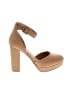 Sun + Stone Tan Heels Size 9 1/2 (wide) - photo 1