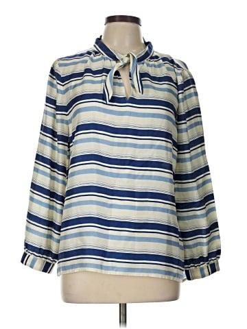 J.Crew Collection Long Sleeve Silk Top (view 1)