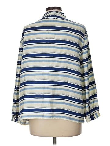 J.Crew Collection Long Sleeve Silk Top (view 2)
