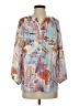 Jade 100% Polyester Print Pink 3/4 Sleeve Blouse Size S - photo 1