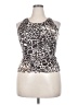 Carlisle Silver Sleeveless Silk Top Size 2X - photo 1