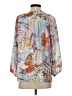 Jade 100% Polyester Print Pink 3/4 Sleeve Blouse Size S - photo 2
