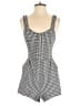Hollister 100% Polyester Houndstooth Gray Romper Size S - photo 1
