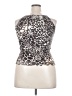 Carlisle Silver Sleeveless Silk Top Size 2X - photo 2