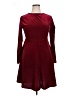 Leadingstar Solid Burgundy Cocktail Dress Size L - photo 1