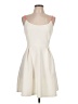 Soprano Solid Ivory Cocktail Dress Size L - photo 1