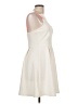 Soprano Solid Ivory Cocktail Dress Size L - photo 4