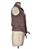 Objex Brown Sleeveless Button-Down Shirt Size L - photo 4