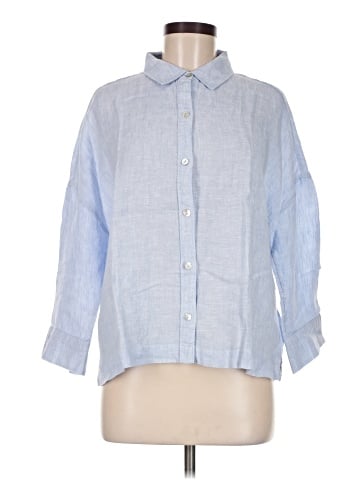 Sigrid Olsen 3/4 Sleeve Button-Down Shirt (view 1)