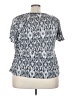 White Stag 100% Polyester Silver Short Sleeve Top Size 3X - photo 2