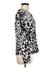 Ann Taylor LOFT Animal Print Silver Long Sleeve Blouse Size M - photo 4