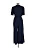 Fraiche by J 100% Polyester Solid Blue Jumpsuit Size L - photo 2