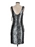 Rebecca Taylor 100% Polyester Metallic Silver Cocktail Dress Size 2 - photo 2