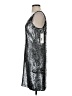 Rebecca Taylor 100% Polyester Metallic Silver Cocktail Dress Size 2 - photo 5