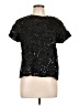 Cupio 100% Polyester Black Short Sleeve Blouse Size L - photo 1