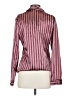 Ambrielle 100% Polyester Stripes Burgundy Long Sleeve Blouse Size S - photo 2