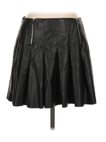 Zara Faux Leather Skirt (view 1)