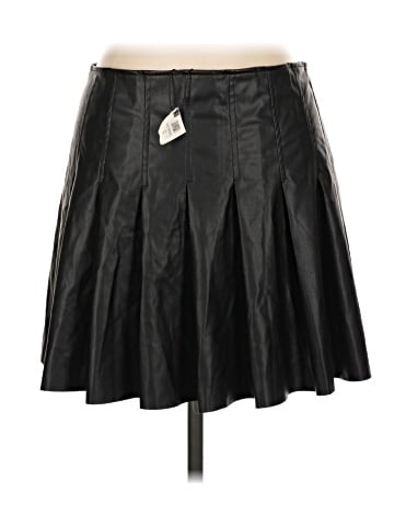 Zara Faux Leather Skirt (view 2)