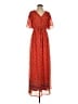 Roolee 100% Polyester Paisley Orange Casual Dress Size S - photo 1