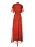 Roolee 100% Polyester Paisley Orange Casual Dress Size S - photo 2