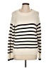 Elie Tahari Stripes Ivory Pullover Sweater Size L - photo 1