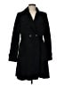 DKNY Solid Black Coat Size M - photo 1