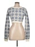 Shein 100% Acrylic Checkered-gingham Blue Pullover Sweater Size L - photo 1