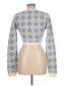 Shein 100% Acrylic Checkered-gingham Blue Pullover Sweater Size L - photo 2