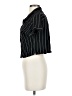 Mi ami 100% Rayon Stripes Black Short Sleeve Blouse Size S - photo 5