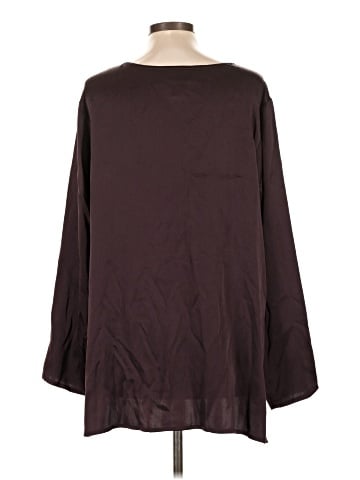 Eileen Fisher Long Sleeve Silk Top (view 2)