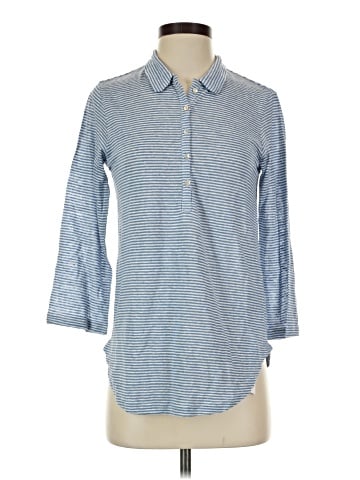 Poetry 3/4 Sleeve Button-Down Shirt (view 1)