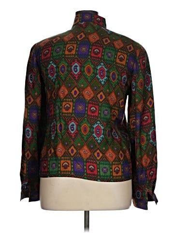 Carlisle Long Sleeve Silk Top (view 2)