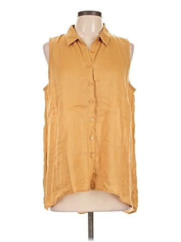Garnet Hill Sleeveless Button-Down Shirt (view 1)