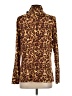 Brooke Shields Timeless Animal Print Brown Long Sleeve Turtleneck Size S - photo 2