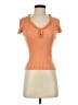 August Silk Orange Short Sleeve Top Size S - photo 1