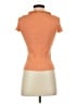 August Silk Orange Short Sleeve Top Size S - photo 2