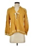 Wrap Yellow 3/4 Sleeve Blouse Size 2 - photo 1
