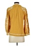 Wrap Yellow 3/4 Sleeve Blouse Size 2 - photo 2