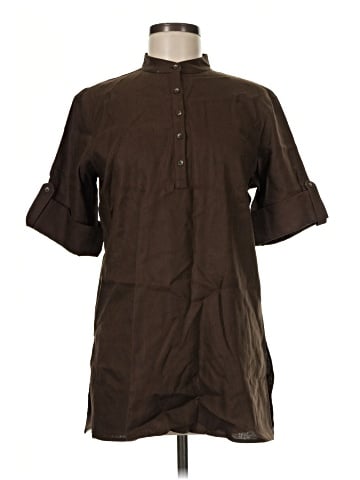Lauren by Ralph Lauren 3/4 Sleeve Button-Down Shirt (view 1)