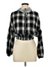 Unbranded 100% Polyester Plaid Gray Black Jacket Size L - photo 1