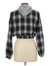Unbranded 100% Polyester Plaid Gray Black Jacket Size L - photo 2